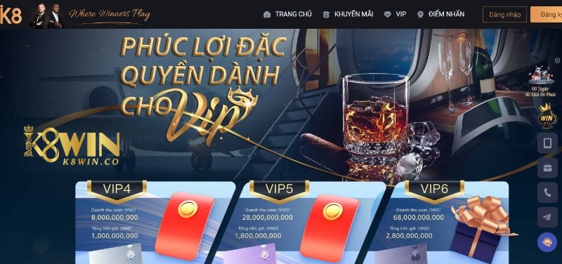 Khuyến mãi tặng thưởng đối với người chơi cấp độ VIP